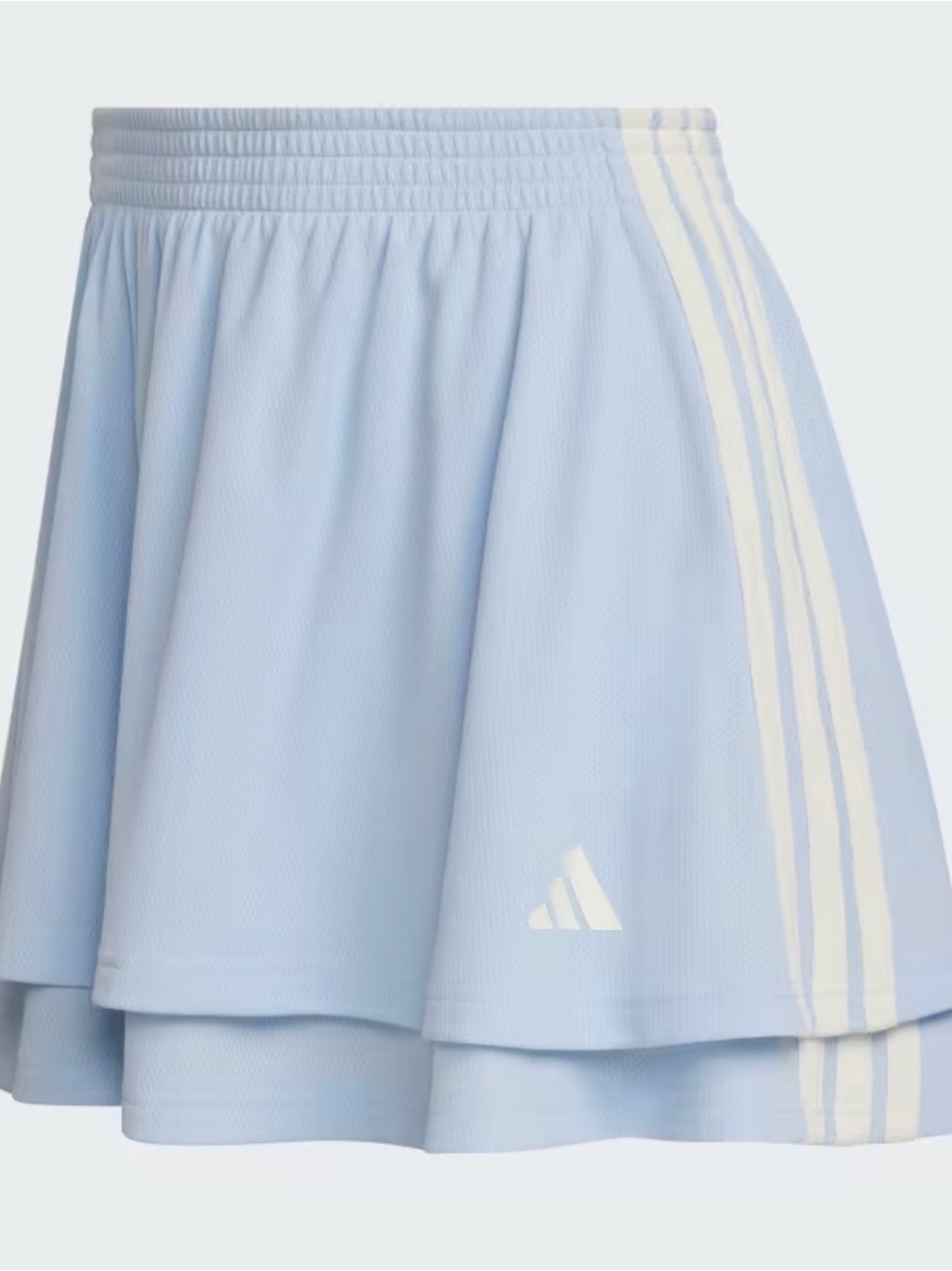 adidas Light Blue Tennis Skirt with White Stripes